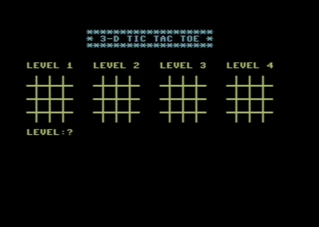 3D Tic Tac Toe