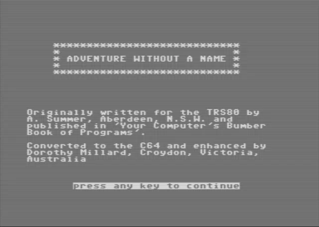 Adventure Without a Name