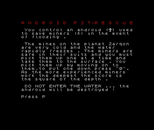 Android Pit Rescue [16K]