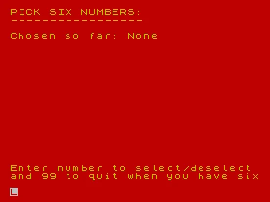 Anthea Turner's National Lottery Simulator