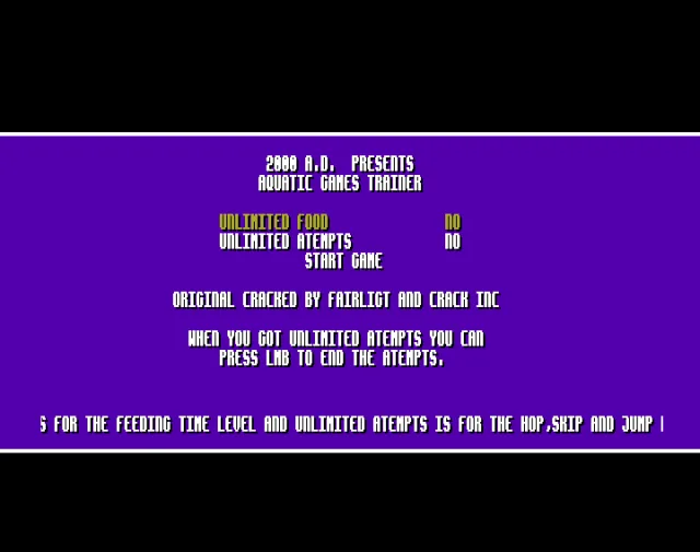 Aquatic Games, The Starring James Pond and the Aquabats (1992)(Millennium)[cr FLT Crack Inc]