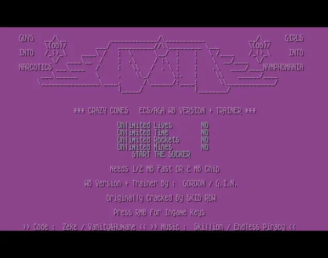 Crazy Cones (1992)(Dakamar)[cr SR][t +14 GIN][2Mb RAM]