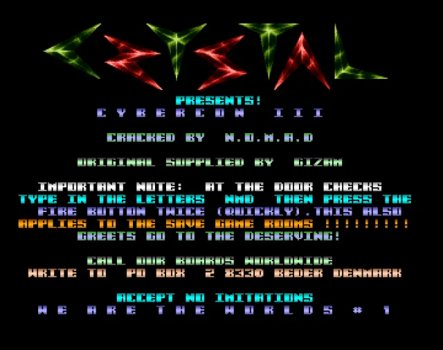 Cybercon III (1991 06 04)(U.S. Gold)[cr CSL]