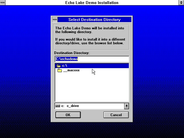 Delrina’s Echo Lake Demo
