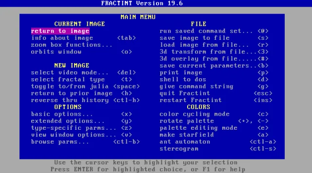 Fractint Version 19.6