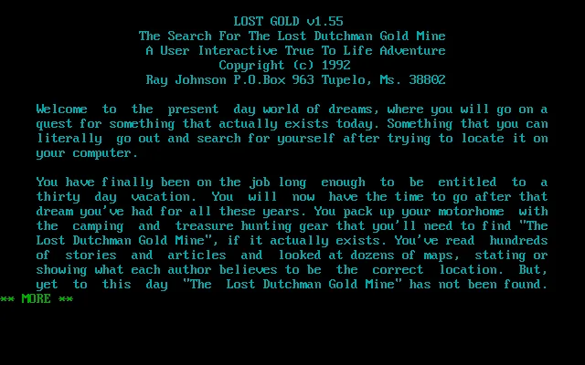 Lost Gold: The Search for the Lost Dutchman Goldmine [v1.55]