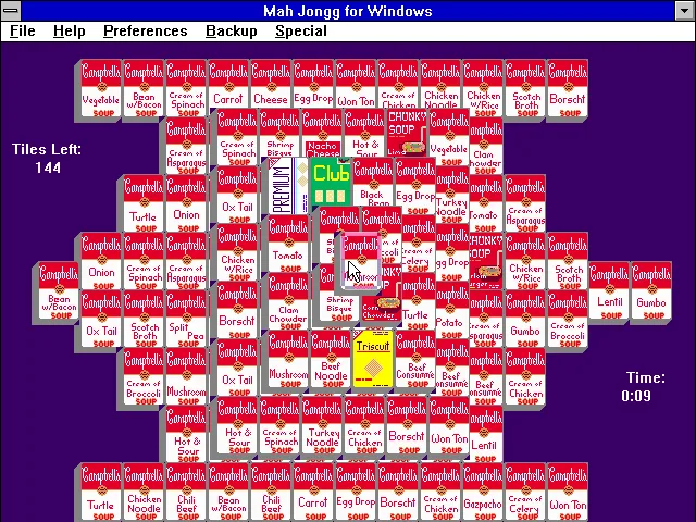 Mah Jongg for Windows - Soup's on!