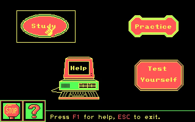 MS-DOS: Advanced Thinking Skills (CGA Graphics)