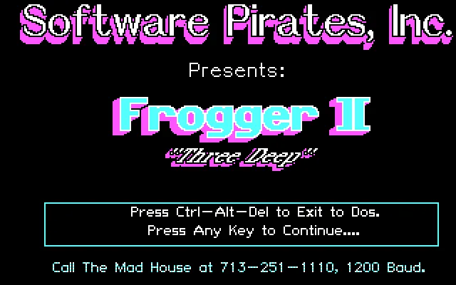 MS-DOS: Frogger II: ThreeeDeep!