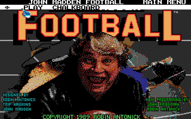 MS-DOS: John Madden Football (Tandy Graphics)