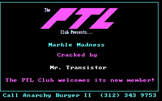 MS-DOS: Marble Madness (Tandy Graphics)