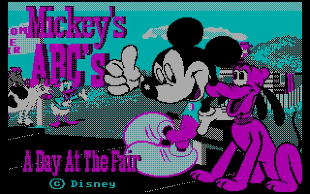 MS-DOS: Mickey's ABCs (CGA Graphics)
