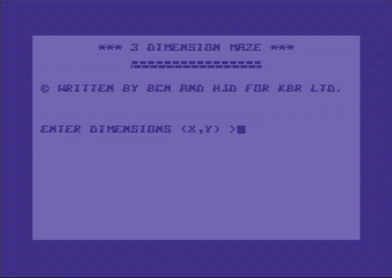 3 Dimension Maze