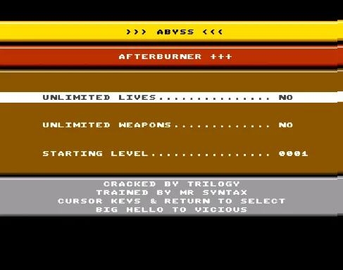 After Burner (1989)(Sega)(US)[cr Trilogy][t +3 AYS][compilation Arcade Smash Hits]