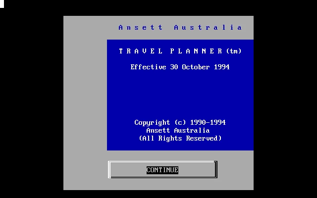 Ansett Timetable Program