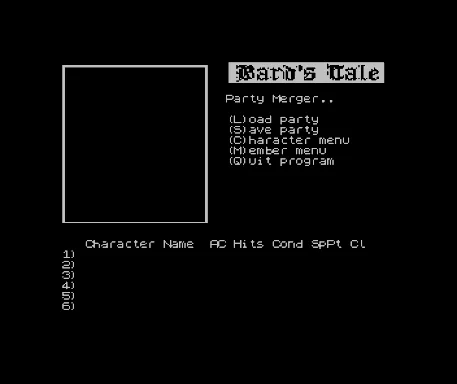 Bard's Tale, The - Party Merger [a2]