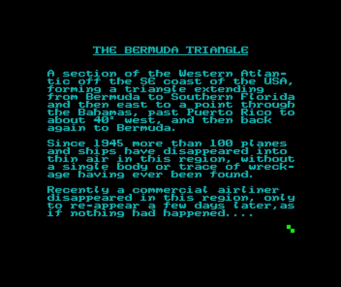 Bermuda Triangle, The