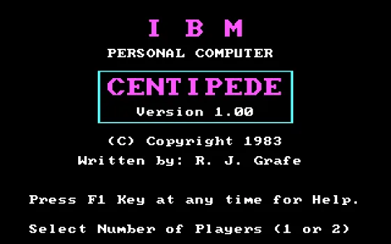 Centipede Clone from a DOS CD-ROM