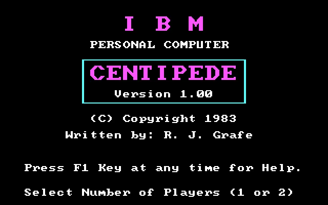 Centipede Clone from a DOS CD-ROM