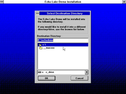 Delrina’s Echo Lake Demo