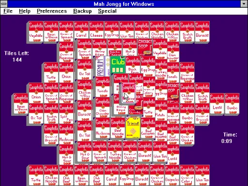 Mah Jongg for Windows - Soup's on!