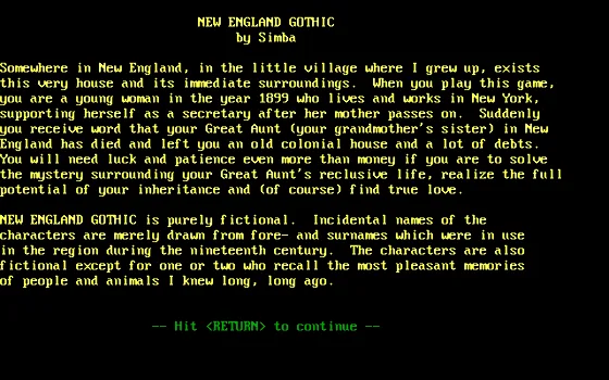 New England Gothic