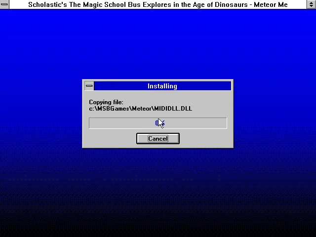 The Magic School Bus Meteor Meltdown Game (demo)